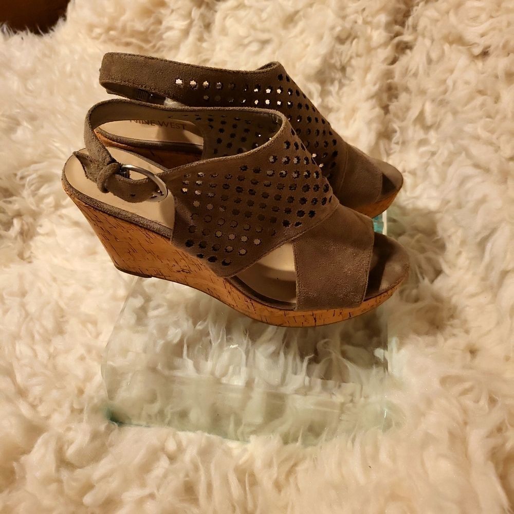 Nine west real leather platform sandals - Picture 2 of 5